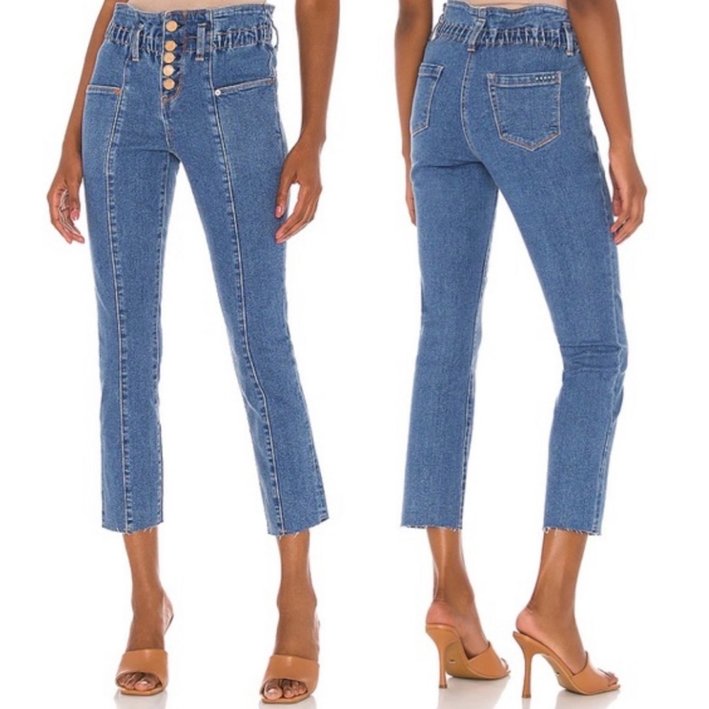 BLANK NYC Back Talk wash seamed Paperbag Skinny jeans 30 NEW